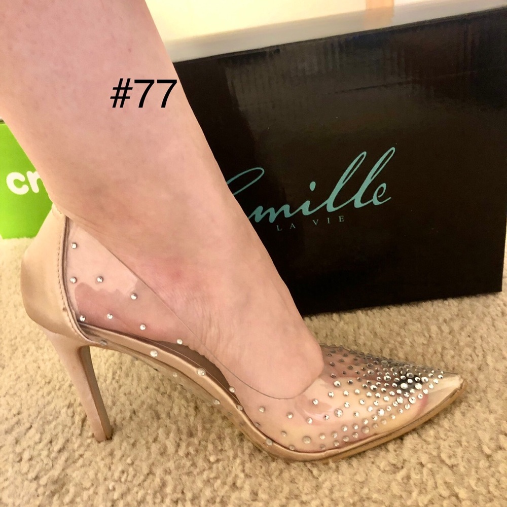 ✅SOLD✅Camille la vie clear transparent Cinderella heels